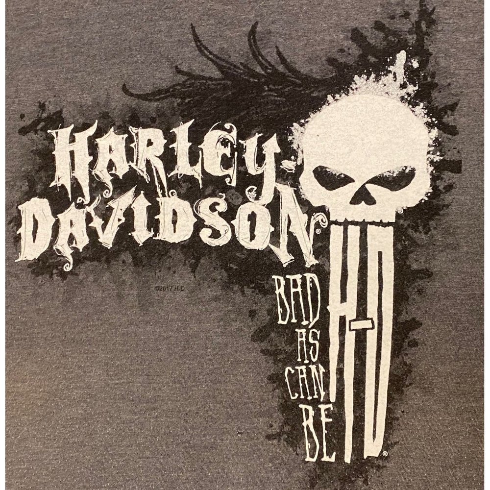 Harley-Davidson H-D Men's Casual T-Shirt Gray New York NY Bad As Can Be 4XL